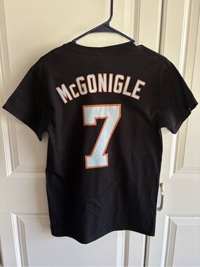 NEW Detroit Tigers Kevin McGonigle #7 MLB Black & Orange T-Shirt Jersey - Small